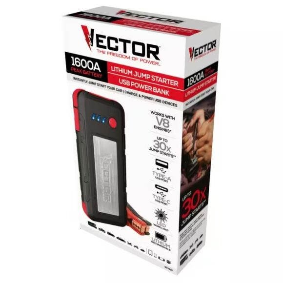 Vector 1600A LithiumvJump Starter USB Power Bank - Picture 6 of 16